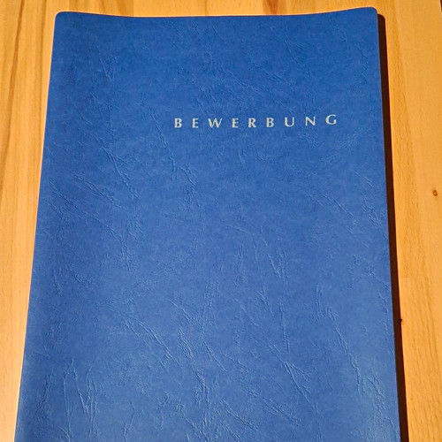 Bewerbungsmappe blau aus - bewerbungsmappe, a4